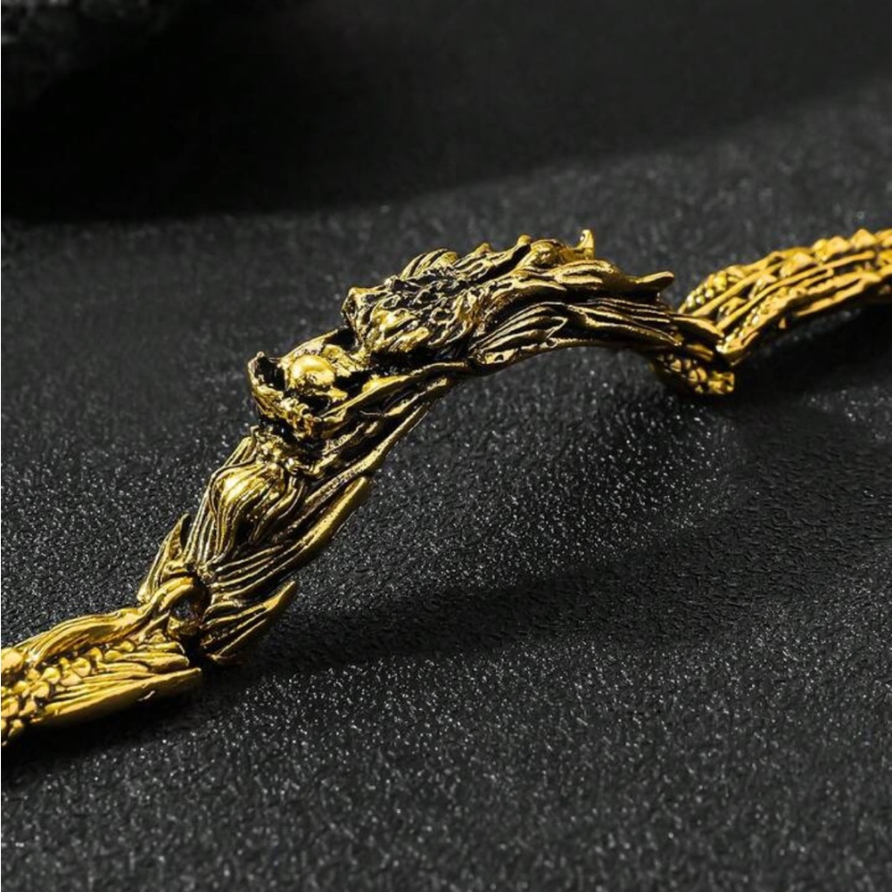 Gold Tone Year of the Dragon Bracelet